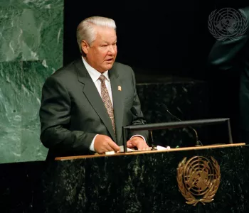 Boris Yeltsin at the United Nations, October 1995