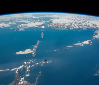Southern Kuril islands seen from the International Space Station